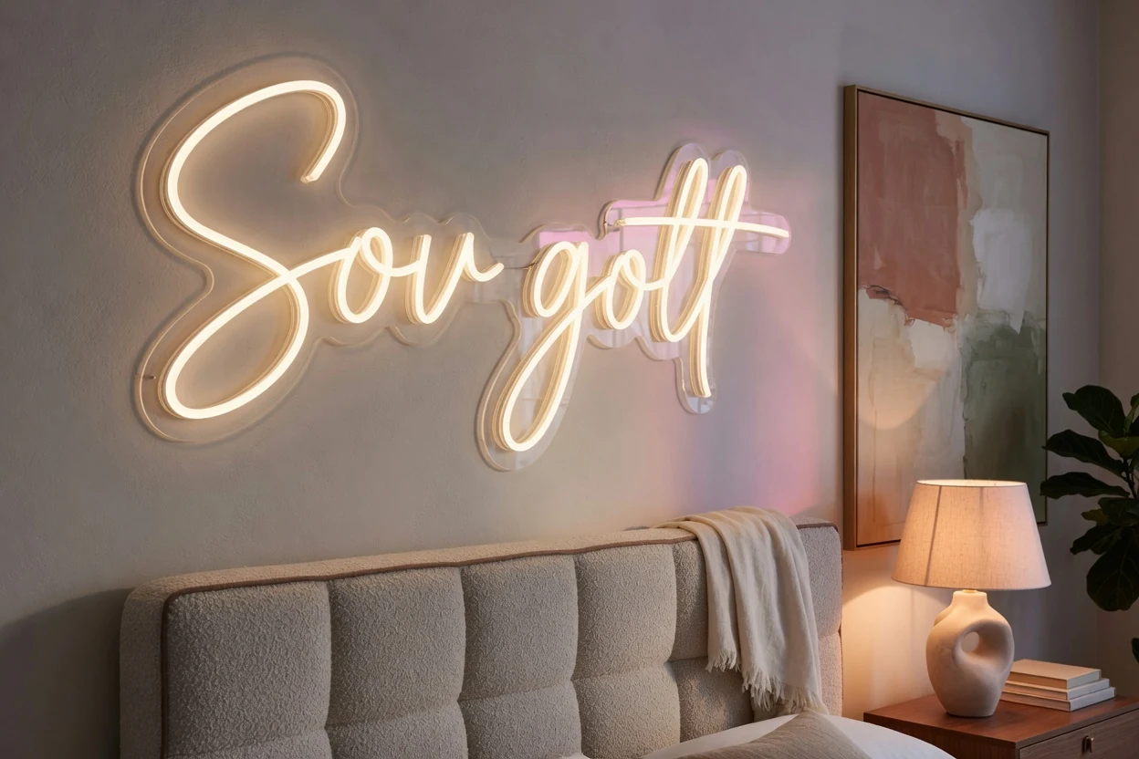 Neonskylt sovrum bild 1