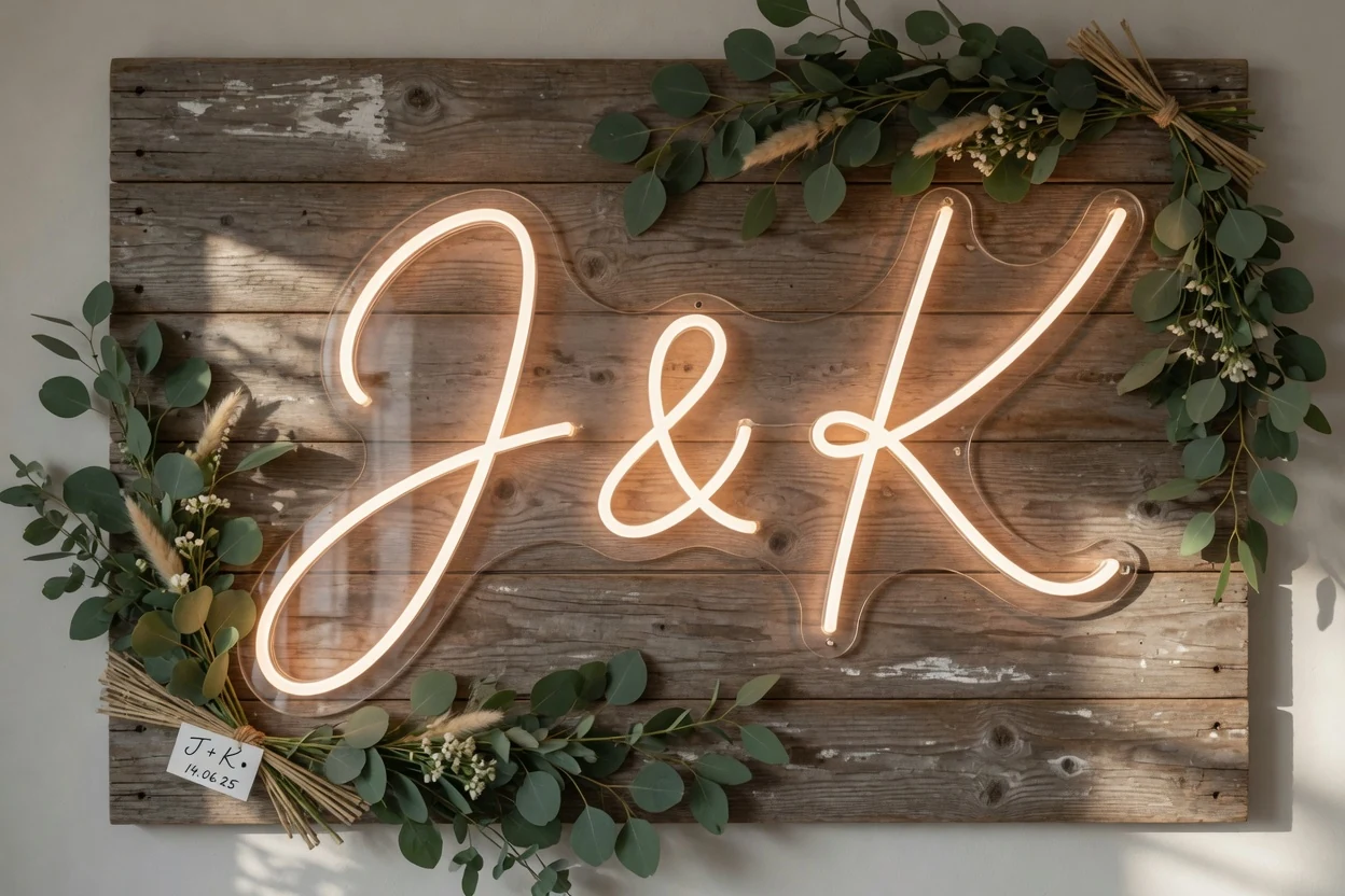 Scritta neon per matrimonio, guida completa con 50 idee immagine