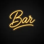 Néon LED Bar jaune chaud, sur plaque en acrylique transparent découpée à la forme