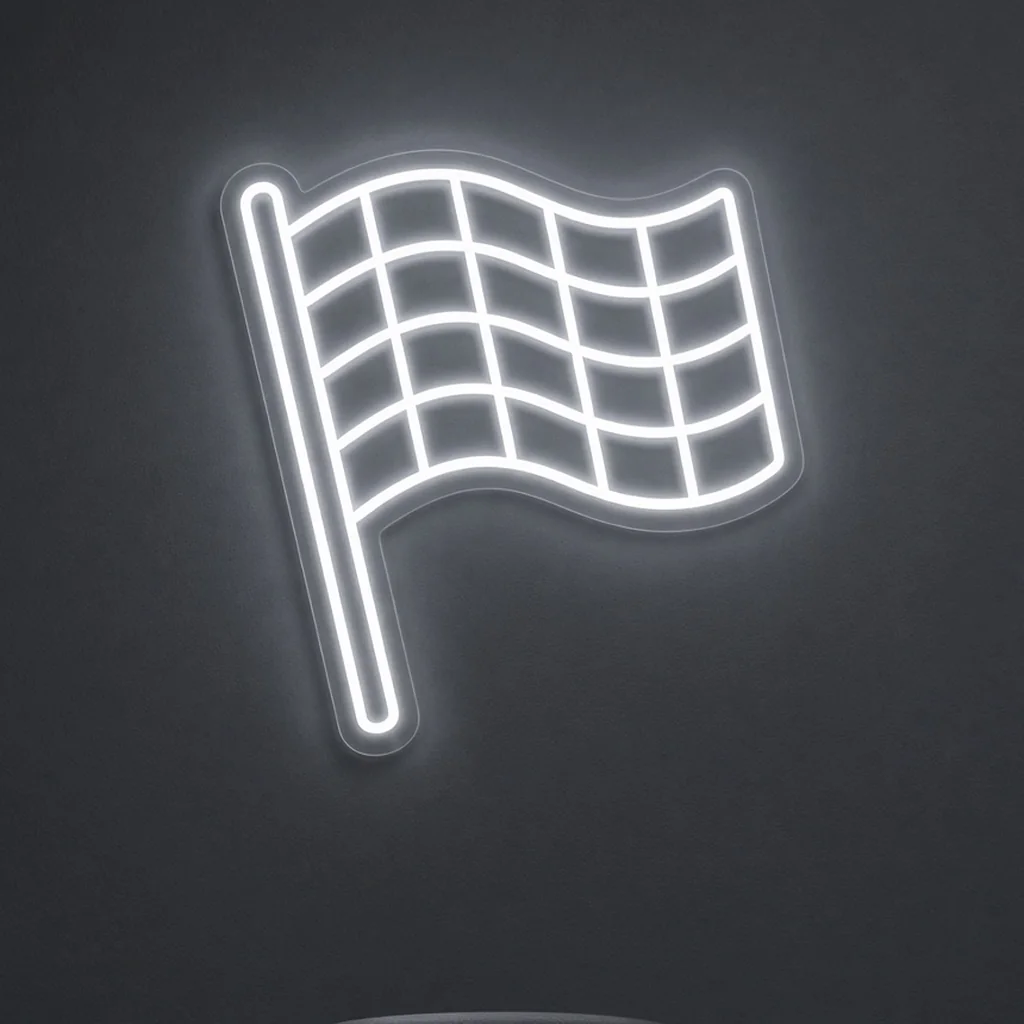 Checkered Flag - Néon LED