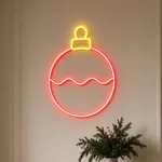 Αναμμένη πινακίδα νέον LED Christmas Bauble σε εσωτερικό χώρο