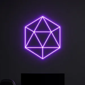 D20 Dice - Neon LED