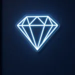 Αναμμένη πινακίδα νέον LED Diamond σε εσωτερικό χώρο