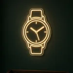 Néon LED Luxury Watch allumé, mis en situation dans un intérieur