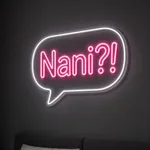 Néon LED Nani allumé, mis en situation dans un intérieur
