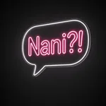 Néon LED Nani blanc froid et rose, sur plaque en acrylique transparent découpée à la forme