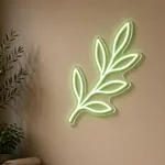 Olive Branch LED neon sign switched on in a real interior
