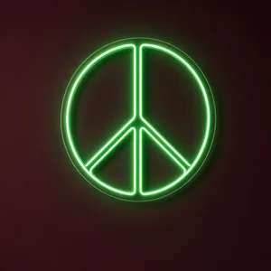 Peace Sign - Néon LED