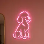 Néon LED Poodle allumé, mis en situation dans un intérieur