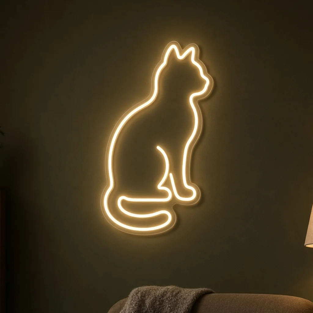 Sitting Cat - LED-neonbord