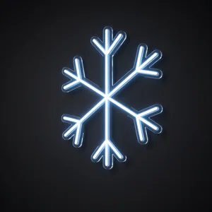 Neon LED Snowflake blu neon su pannello in plexiglass trasparente sagomato