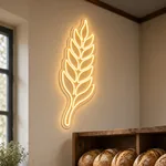 Néon LED Wheat aceso num ambiente interior